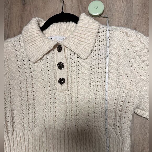 Zara Cream Cable Knit Sweater - Picture 11 of 11